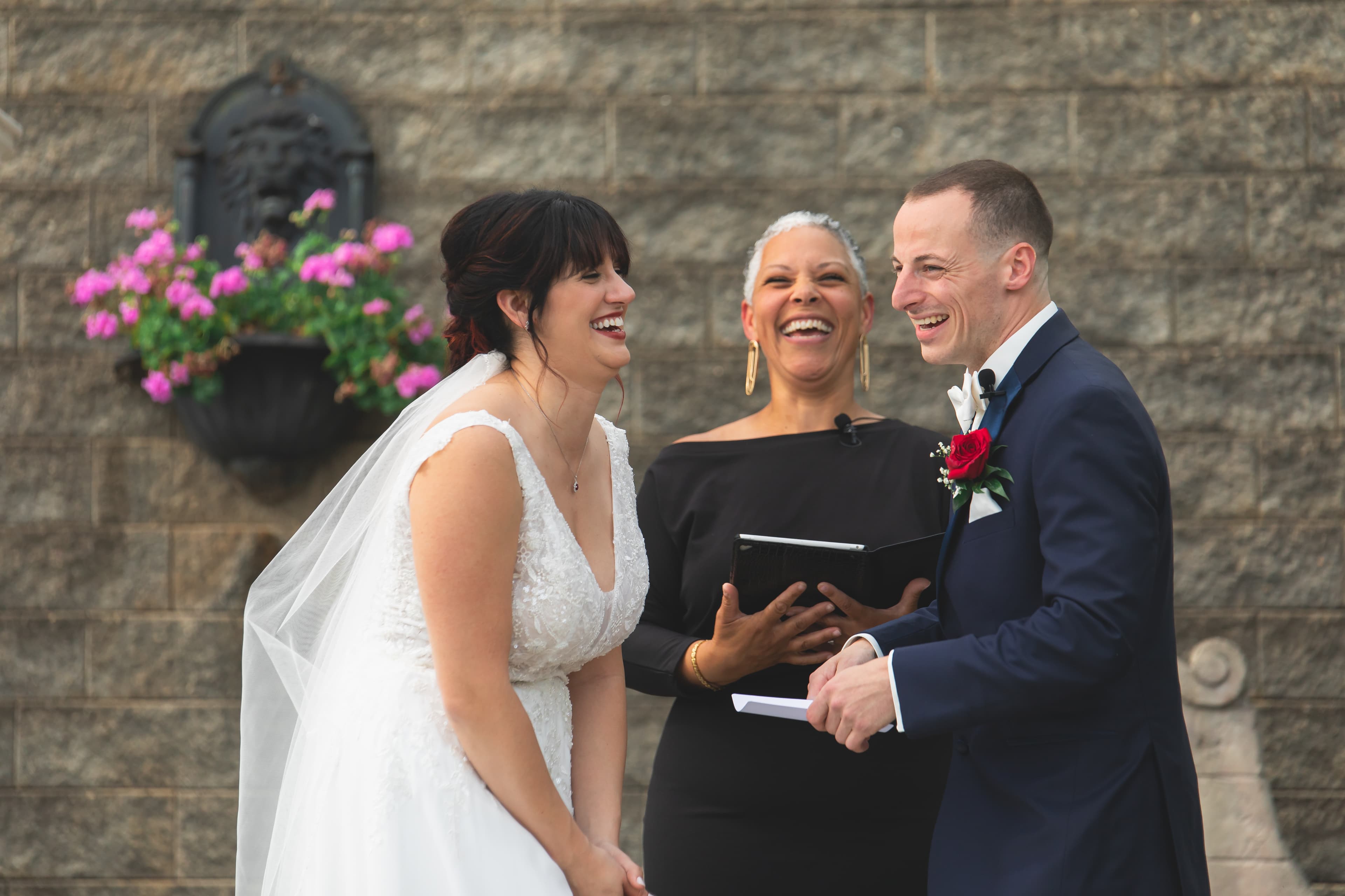Olivia, Frank and The Officiant — Bogardus Photography